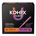 Cleaning & Janitorial Supplies | Kimberly-Clark 51582 U by Kotex Super Plus Absorbency Click Compact Tampons (8 Packs/Carton) image number 1