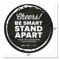 Floor Signs | Tabbies 79085 BeSafe Messaging 12 in. Floor Decals - Black/White (6/Pack) image number 1
