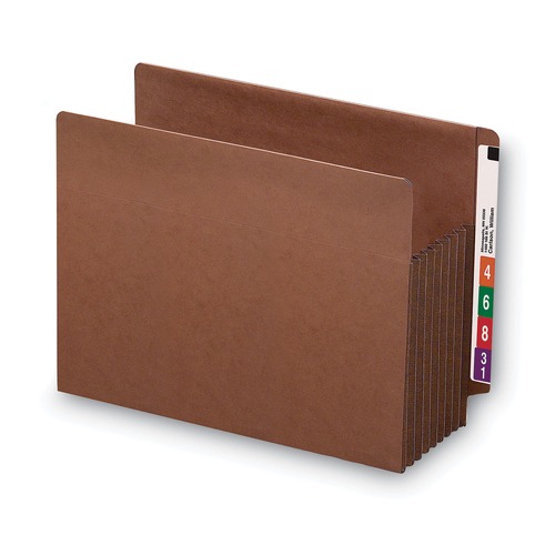Office Jansan | Smead 73795 7 in. Expansion Heavy-Duty Redrope End Tab Tuff Pockets - Letter, Redrope (5/Box) image number 0