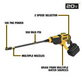 Pressure Washers | Dewalt DCPW550B 20V MAX 550 PSI Cordless Power Cleaner (Tool Only) image number 5