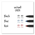 Pens | uni-ball 60040 ONYX Extra-Fine 0.5 mm Roller Ball Pen - Black Ink/Black Barrel (1-Dozen) image number 3