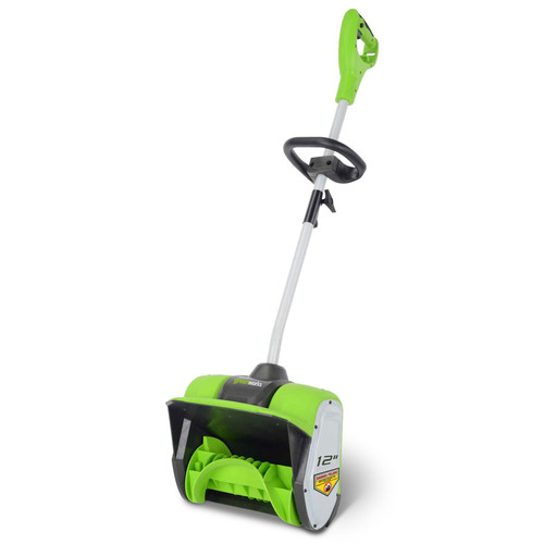 Snow Shovels Rakes | Greenworks GBSS08000 8 Amp 12 in. Electric Snow Shovel image number 0