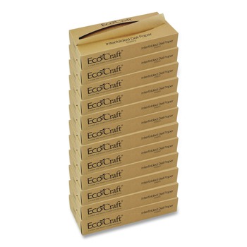 Bagcraft 16012 EcoCraft 12 x 10.75 Interfolded Soy Wax Deli Sheets (12/Carton)