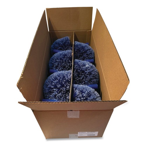 Dusters | Carlisle 36340414 Flo-Pac 7 in. Round Duster with Soft Flagged PVC Bristles - Blue (1-Dozen) image number 0