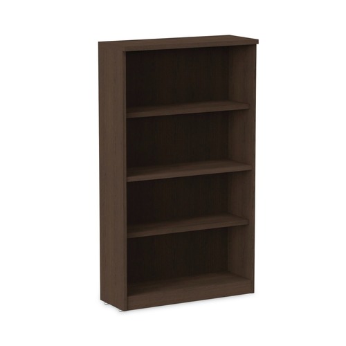  | Alera ALEVA635632ES 31.75 in. x 14 in. x 54.88 in. Valencia Series 4-Shelf Bookcase - Espresso image number 0