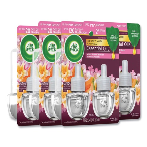 Odor Control | Air Wick 62338-91112 0.67 oz. Scented Oil Refills - Summer Delights (6/Carton) image number 0