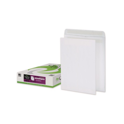 Office Jansan | Quality Park QUA43717 10 in. x 13 in. #13 1/2 Cheese Blade Flap Redi-Seal Catalog Envelope - White (100/Box) image number 0