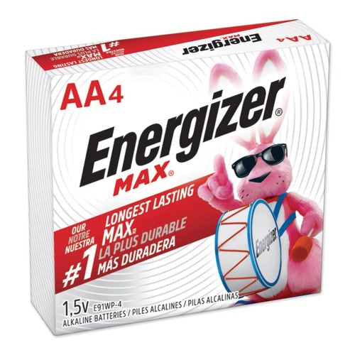 Office Electronics & Batteries | Energizer E91PK MAX 1.5 Volts AA Alkaline Batteries (4/Pack) image number 0
