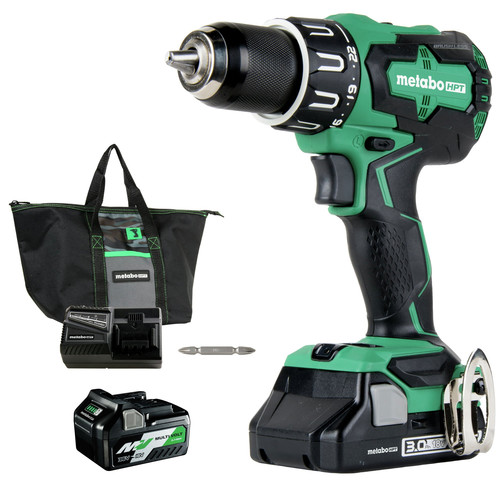 Hammer Drills | Metabo HPT DV18DBFL2TM 18V Brushless Lithium-Ion 1/2 in. Cordless Hammer Drill Kit (3 Ah/5 Ah) image number 0