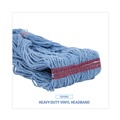 Tradesmen Day Sale | Boardwalk BWK503BLNB 1 in. Super Loop Cotton/Synthetic Fiber Wet Mop Head - Large, Blue (12/Carton) image number 7