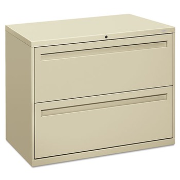 HON H782.L.L Brigade 700 Series 36 in. x 18 in. x 28 in. 2 Legal/Letter-Size File Drawers Lateral File Cabinets - Putty