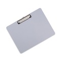  | Universal UNV40302 0.5 in. Clip Capacity 11 in. x 8.5 in. Landscape Orientation Plastic Brushed Aluminum Clipboard - Silver image number 1