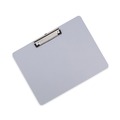 Office Jansan | Universal UNV40302 0.5 in. Clip Capacity 11 in. x 8.5 in. Landscape Orientation Plastic Brushed Aluminum Clipboard - Silver image number 1