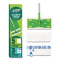 Cleaning & Janitorial Supplies | Swiffer 80810204 Sweep and Mop 12.4 in. x 2.95 in. 2-in-1 Dry/Wet Floor Mopping and Sweeping Kit - Silver Plastic Handle (6/Kit) image number 4