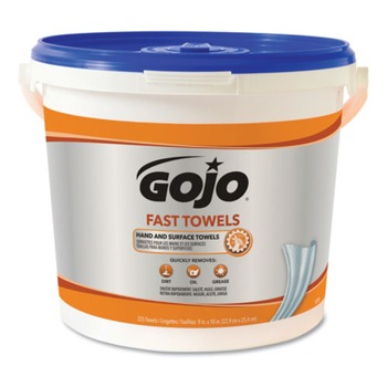 HAND WIPES | GOJO Industries 6299-02 9 x 10 FAST TOWELS Hand Cleaning Towels, White (225/Bucket)