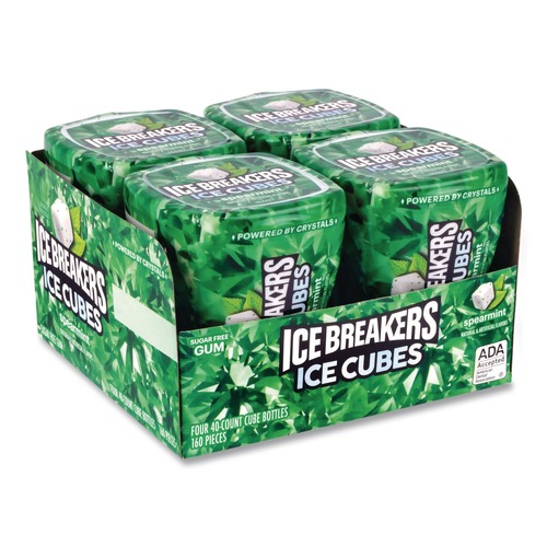 Snacks | ICE BREAKERS 034000700264 Ice Cubes Sugar-Free Gum - Spearmint (4/Carton) image number 0