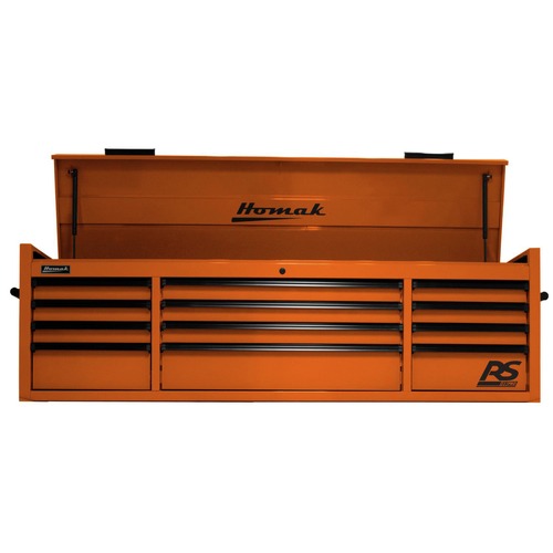 Tool Chests | Homak OG02072120 RS Pro 72 in. 12-Drawer Top Chest with Outlet - Orange image number 0