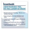 Laundry Detergent | Boardwalk BWK4850 1 Gallon Dye-Free Liquid Laundry Detergent - Unscented (4/Carton) image number 2