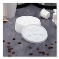 Cups and Lids | Dart 10JL 10 oz. Vented Plastic Hot Cup Lids - White (1000/Carton) image number 5