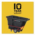 Utility Carts | Rubbermaid Commercial FG130500BLA 1/2 cu-yd. 850 lb. Capacity Rotomolded Rectangular Plastic Tilt Truck (Black) image number 9