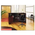 Alera ALEVA327236MY Valencia Series 71 in. x 35.5 in. x 29.5 in. - 42.5 in. Reception Desk with Counter - Mahogany image number 4