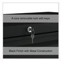  | Alera 25505 42 in. x 18.63 in. x 40.25 in. 3 Legal/Letter/A4/A5 Size Lateral File Drawers - Black image number 6