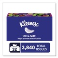 Cleaning & Janitorial Supplies | Kleenex 54316 Ultra Soft 3-Ply Facial Tissue - White (8/Carton) image number 2