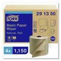 Cleaning Cloths | Tork 291350 7.68 in. x 1150 ft. Basic Paper Wiper - Natural (4 Rolls/Carton) image number 8