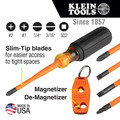 Screwdrivers | Klein Tools 33736INS 1000V Slim-Tip Insulated Magnetizer and Screwdriver Set image number 5