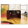 Alera ALEVA327236MY Valencia Series 71 in. x 35.5 in. x 29.5 in. - 42.5 in. Reception Desk with Counter - Mahogany image number 3