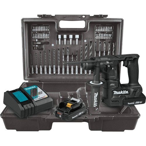 Rotary Hammers | Makita XRH06RBX 18V LXT Lithium-Ion Sub-Compact Brushless 11/16 in. Rotary Hammer Kit, accepts SDS-PLUS bits, 65 Pc. Accessory Set image number 0