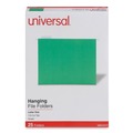 Office Jansan | Universal UNV14117EE 1/5-Cut Tab Deluxe Bright Color Hanging File Folders - Letter Size, Bright Green (25/Box) image number 0