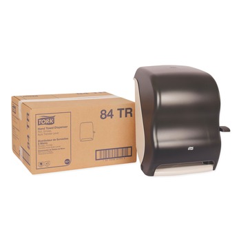 Tork 12.94 in. x 9.25 in. x 15.5 in. Hand Towel Roll Dispenser - Smoke