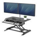  | Fellowes Mfg Co. 8215001 Lotus LT 34.38 in. x 28.38 in. x 7.62 in. Sit-Stand Workstation- Black image number 4