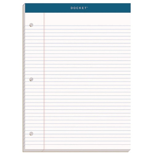 Cleaning & Janitorial Supplies | TOPS 63384 8.5 in. x 11.75 in. Double Docket Pads with Extra Sturdy Back - White (100-Sheets/Pad) image number 0