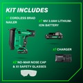 Primed for Savings Sale! | Metabo HPT NT1850DGM 18V MultiVolt 18 ga. Cordless Compact Brad Nailer Kit (2 Ah) image number 1