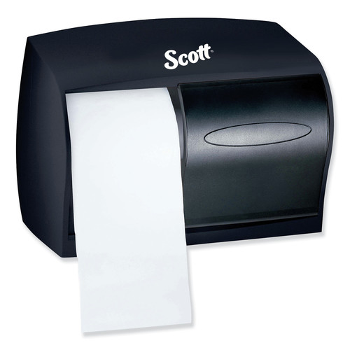 Paper Towels and Napkins | Scott 9604 11.1 in. x 6 in. x 7.63 in. Essential Coreless SRB Tissue Dispenser - Black image number 0