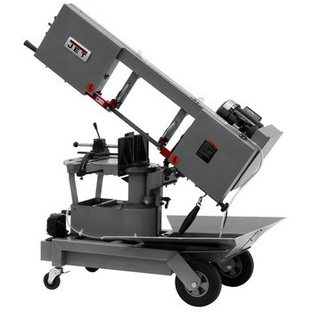 STATIONARY BAND SAWS | JET HVBS-10-DMWC 115V 1 HP Portable Dual Miter Bandsaw