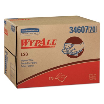 WypAll 176/Box L20 Brag Box Wipers - White