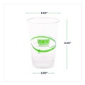 Food Trays, Containers, and Lids | Eco-Products EP-CC10-GS 10 oz GreenStripe PLA Plastic Cold Cups - Clear (1000/Carton) image number 3