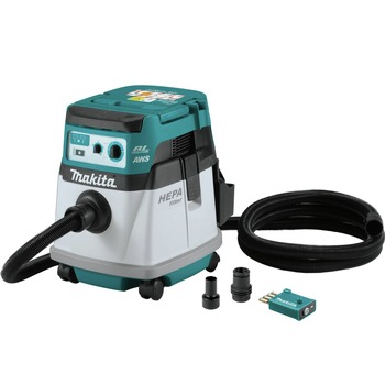 WOODWORKING TOOLS | Factory Reconditioned Makita XCV25ZUX-R 36V (18V X2) LXT Brushless Lithium-Ion 4 Gallon Cordless HEPA Filter AWS Dry Dust Extractor/Vacuum (Tool Only)