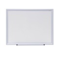 Office Jansan | Universal UNV44618 24 in. x 18 in. Deluxe Melamine Dry Erase Board - White Surface, Aluminum Frame image number 0