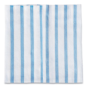 Rubbermaid Commercial HYGEN 12 in. x 12 in. Disposable Microfiber Cleaning Cloths - White/Blue Stripe (600/Carton)