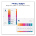 Office Jansan | Avery 11081 Ready Index 11 in. x 8.5 in. 8-Tab 1 to 8 Customizable Table of Contents Dividers - Multicolor Tabs (3/Pack) image number 2