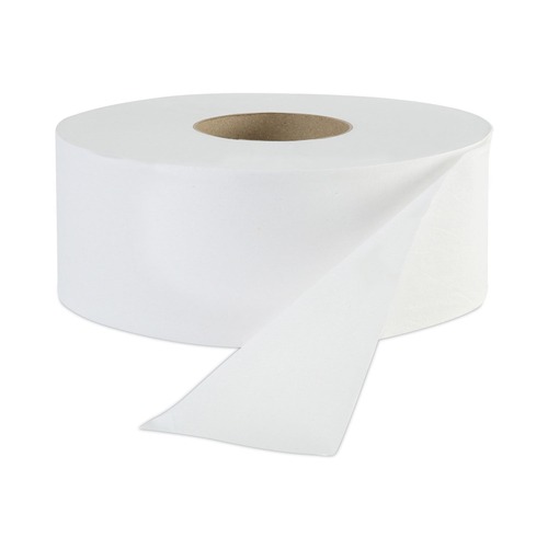 Cleaning & Janitorial Supplies | Boardwalk B6111 3-1/2 in. x 2000 ft. JRT Jr. 1-Ply Bath Tissue - Jumbo, White (12/Carton) image number 0