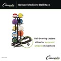 Office Filing Cabinets & Shelves | Champion Sports MBR3 25 in. x 25 in. x 56 in. 198 lbs. Capacity Deluxe 5-Row Metal Mobile Medicine Ball Rack - Black image number 3