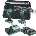 Combo Kits | Makita GT201SM 40V Max XGT Lithium-Ion Brushless 1/2 in. Cordless Hammer Drill Driver and 4-Speed Impact Driver Combo Kit with 2 Batteries (4 Ah) image number 0