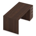 Office Desks & Workstations | Alera AE1NZK-S3672UF HRG 72 in. x 36 in. x 29 in. Seville Series Single Right Pedestal Desk - Mahogany image number 4