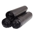 Trash Bags | Inteplast Group S404816K 45 gal. 16 microns 40 in. x 48 in. High-Density Interleaved Commercial Can Liners - Black (25 Bags/Roll, 10 Rolls/Carton) image number 1