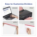 Office Jansan | Avery 12433 11 x 8.5 Print and Apply Index Maker Clear Label 8-Tab Dividers with Printable Label Strip - Assorted Tabs (5/Pack) image number 6
